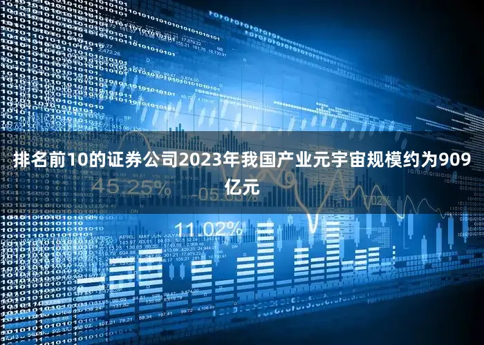 排名前10的证券公司2023年我国产业元宇宙规模约为909亿元